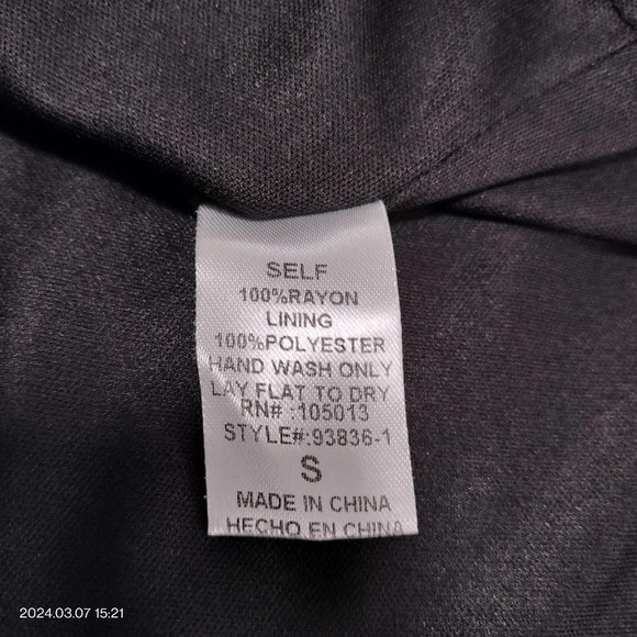 Savanna Jane Size Small Black White Abstract Sleeveless Lined Dress - Picture 2 of 10